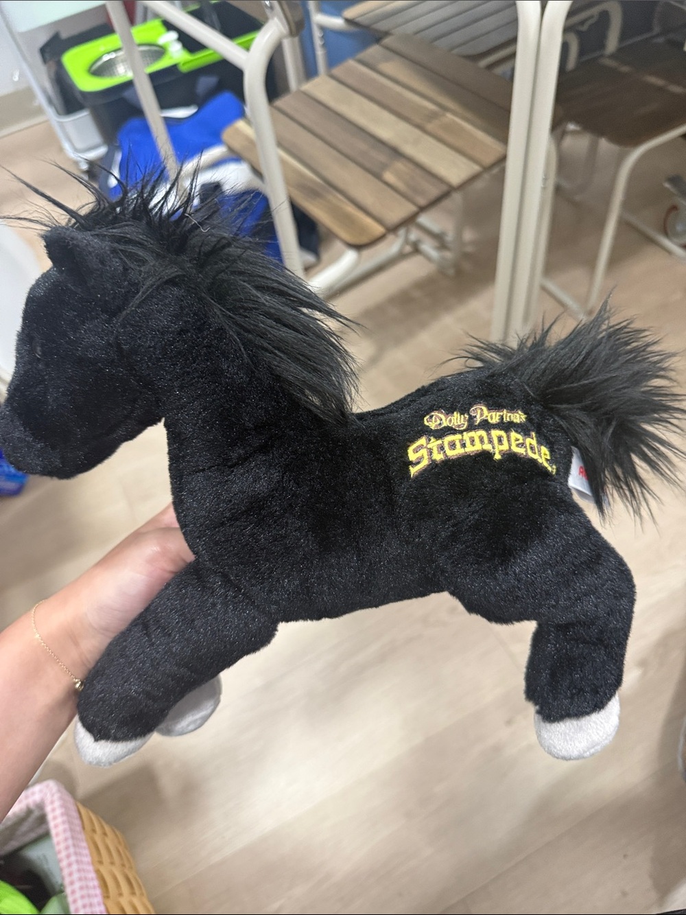 Dolly Wood Daily Purina Stampede Black Plush Horse